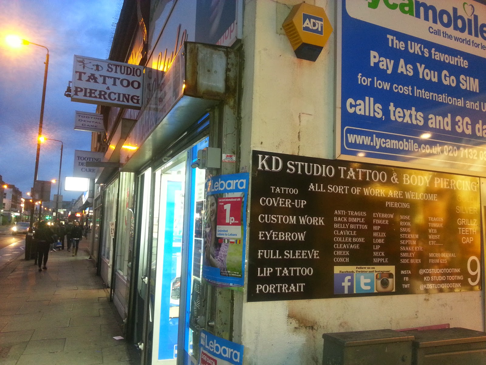 KD Studio Tattoo Body Piercing 9 Tooting High Street tooting broadway wandsworth Sout London Reviews and Appointments GetInked
